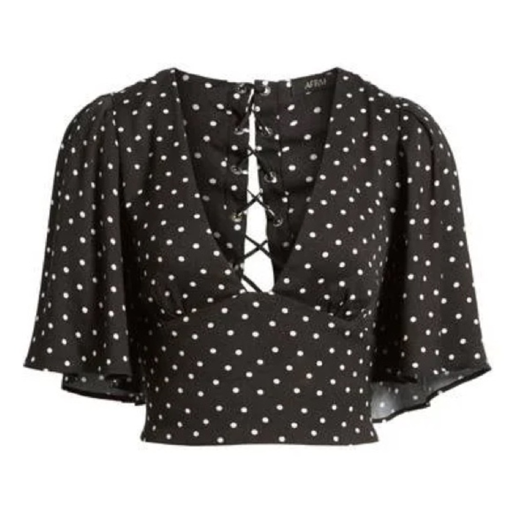 AFRM Black Polka Dot Women's Top